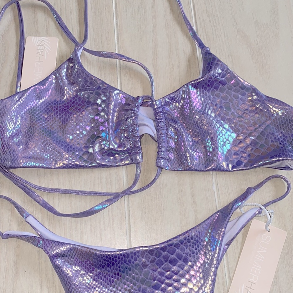 Beach Bunny Iridescent Purple Bikini - Picture 4 of 5